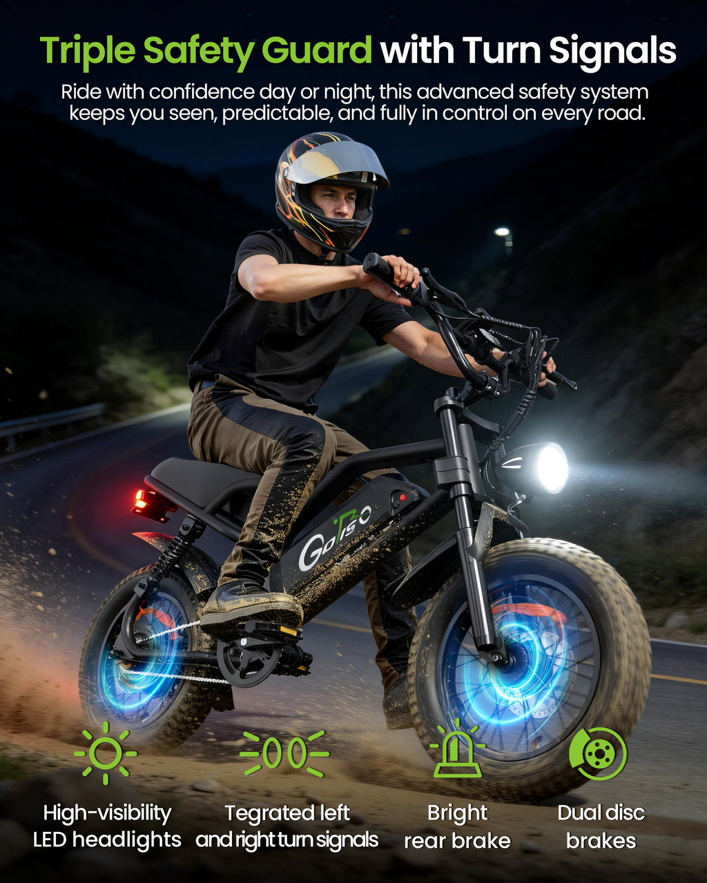 Electric Bike for Adults - 750W Motor, 48V 13Ah Removable Battery, Full Suspension, 3 Riding Modes, Color Display, 65Nm Torque, Lightweight, 264 lb Load