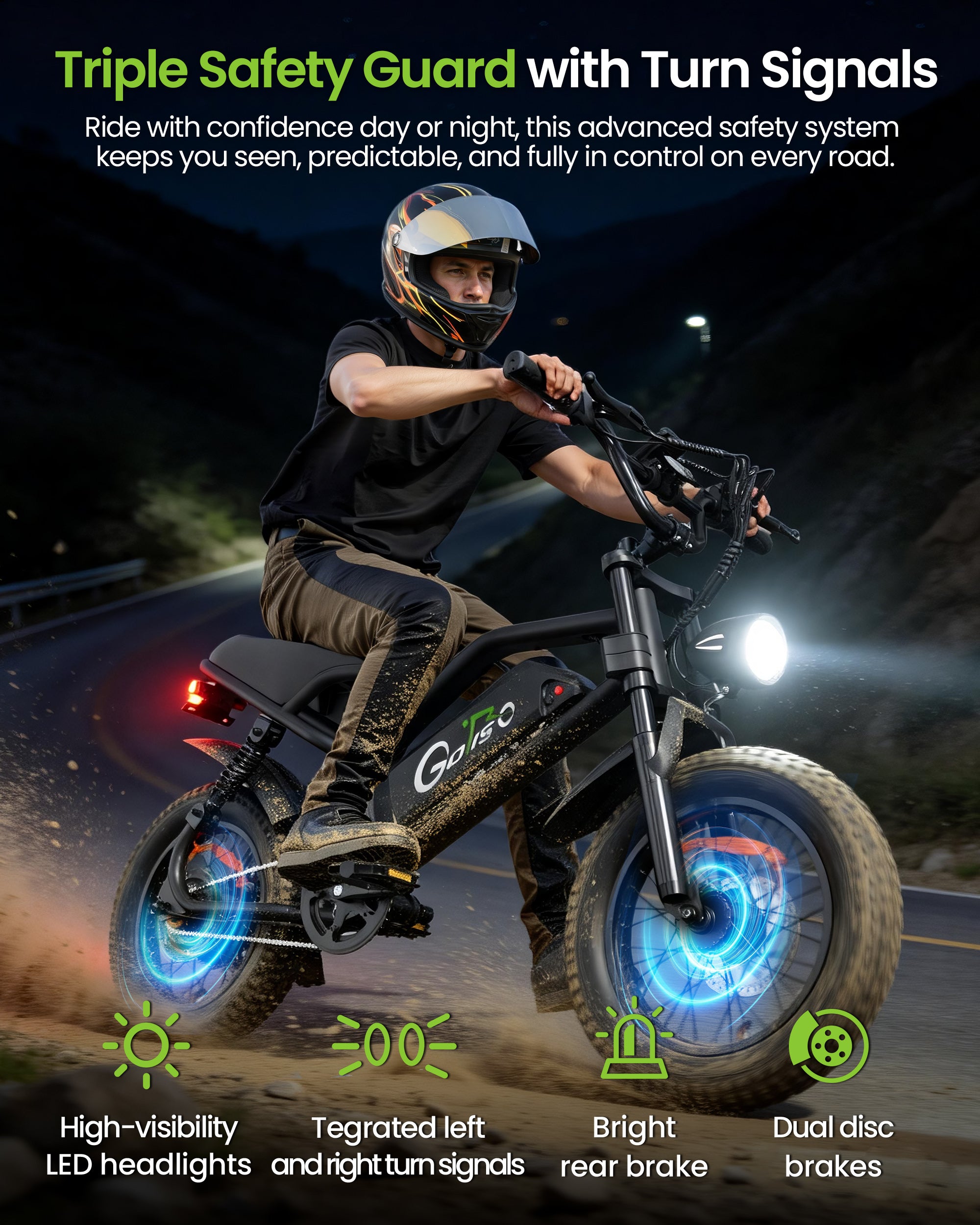 Electric Bike for Adults - 750W Motor, 48V 13Ah Removable Battery, Full Suspension, 3 Riding Modes, Color Display, 65Nm Torque, Lightweight, 264 lb Load