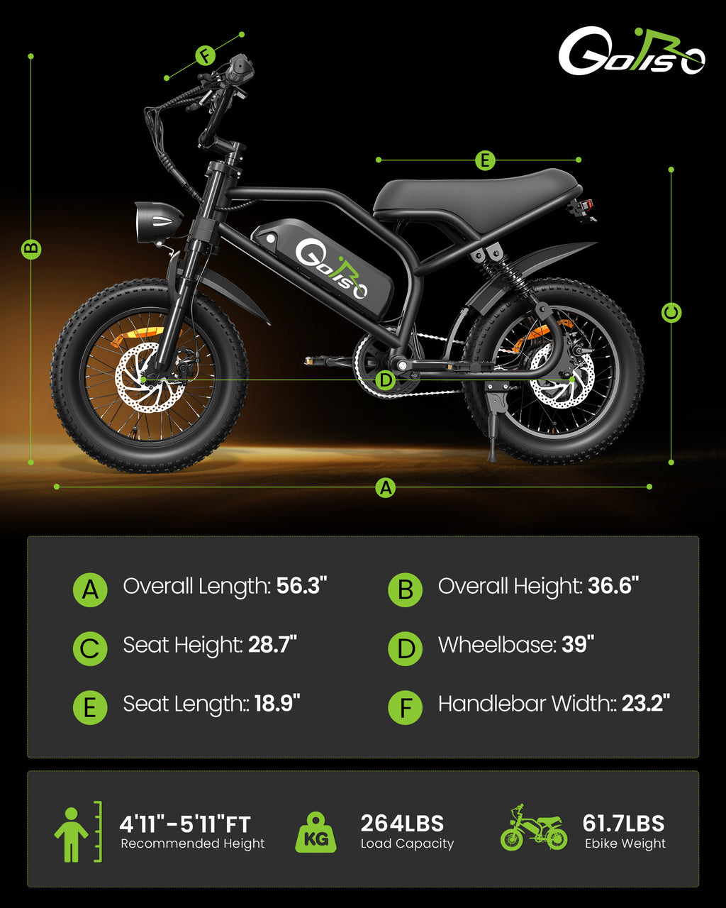 Electric Bike for Adults - 750W Motor, 48V 13Ah Removable Battery, Full Suspension, 3 Riding Modes, Color Display, 65Nm Torque, Lightweight, 264 lb Load