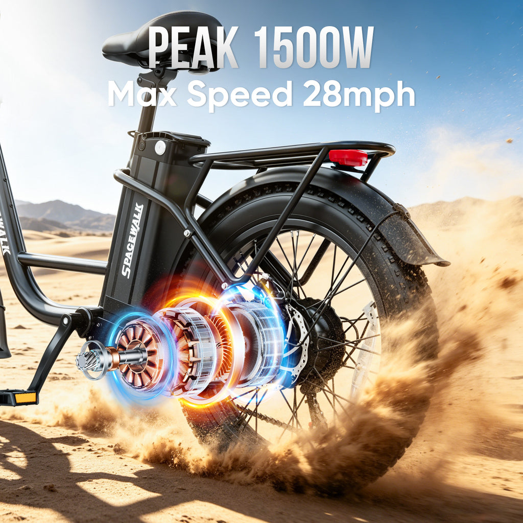 Electric Bicycle, 1500W Peak Motor, 48V 13Ah Battery 60 Mile Max Range, NFC Lock 7-Speed E-Bike for Mountain & Off-Road Trips,UL 2849