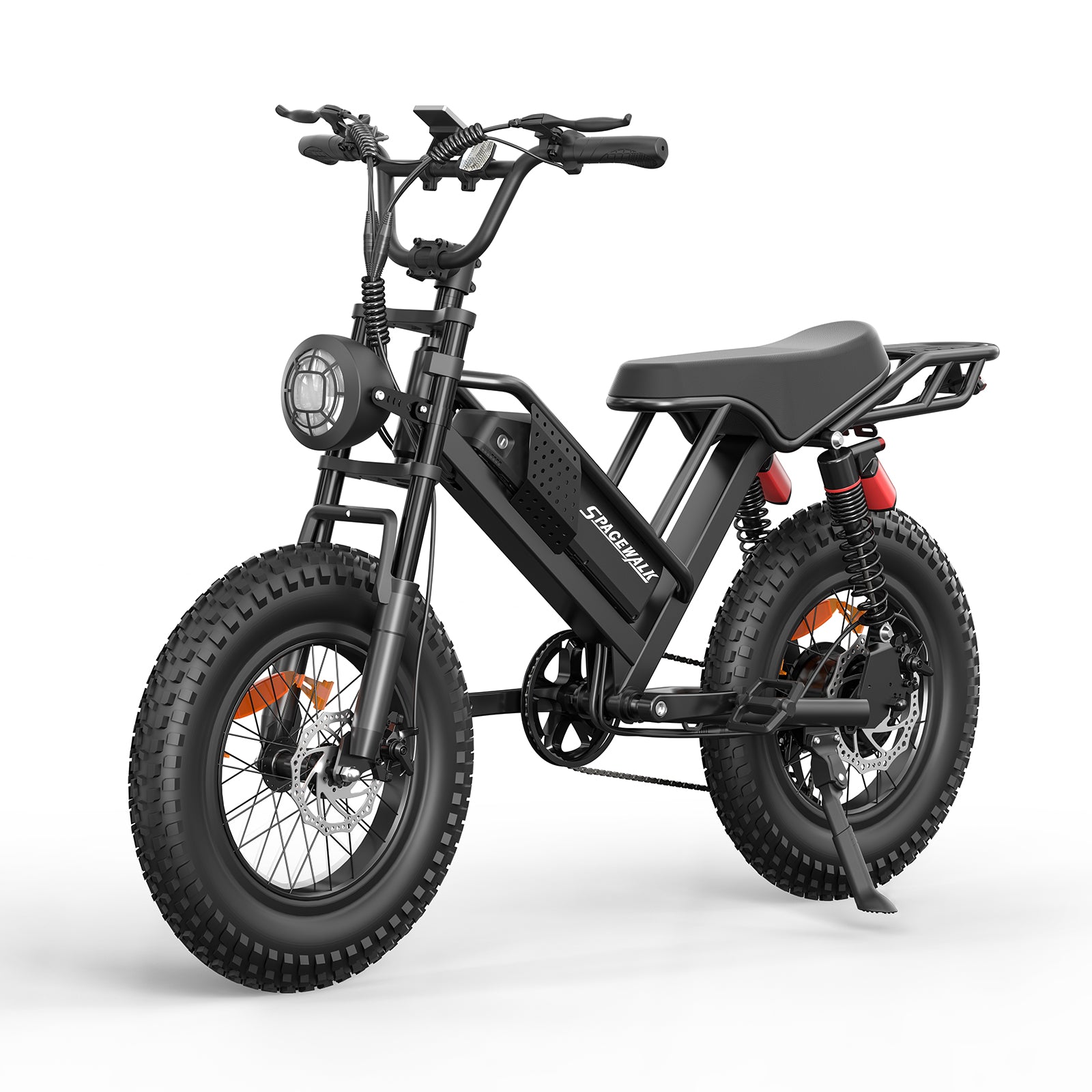 SPACEWALK Electric Bike for Adults, 750W Motor, 20"x4" Fat Tires, 25mph Top Speed, 48V 15Ah Removable Battery, Dual Front & Rear Suspension for Smooth Riding, Ideal for Riders 5'5" and Taller