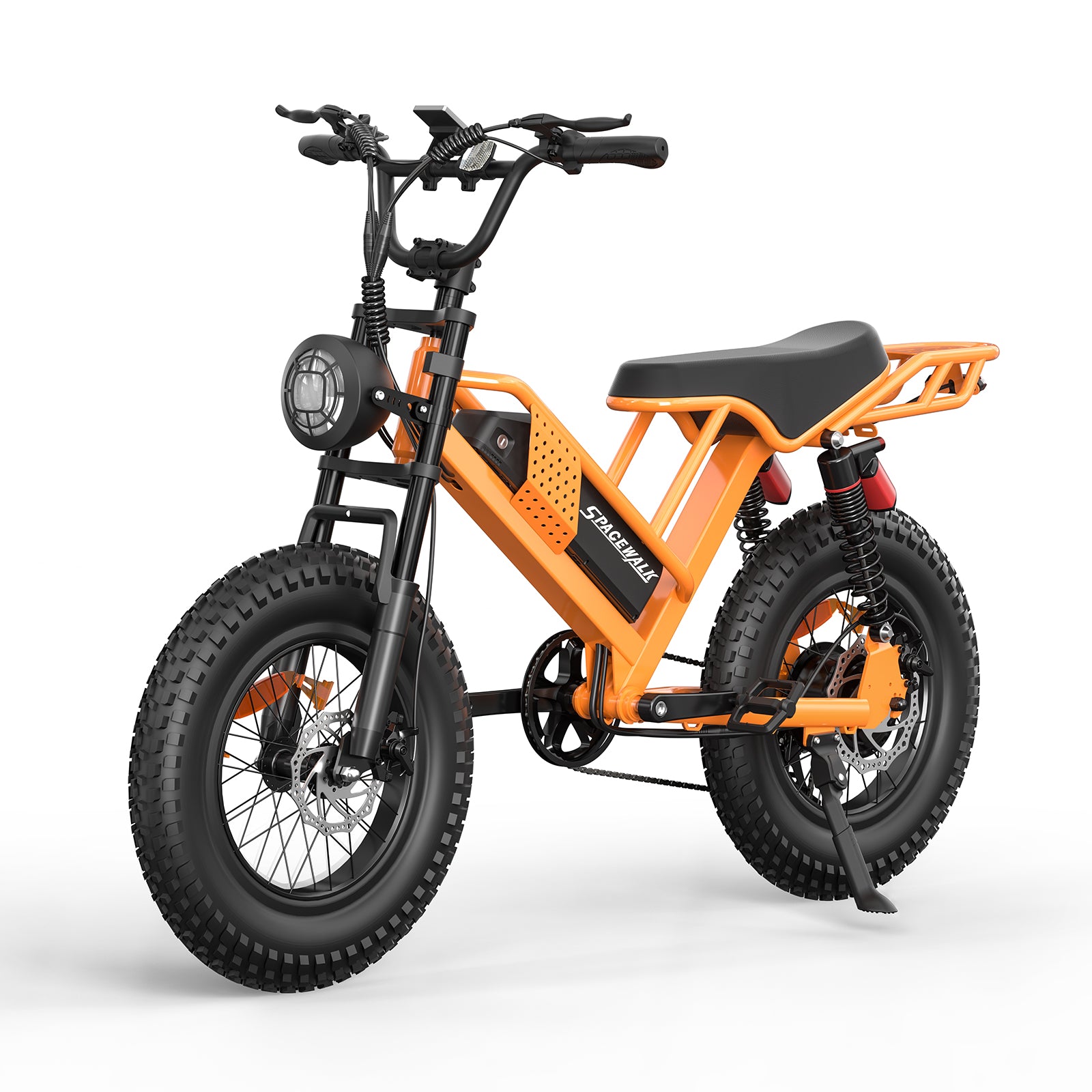 SPACEWALK Electric Bike for Adults, 750W Motor, 20"x4" Fat Tires, 25mph Top Speed, 48V 15Ah Removable Battery, Dual Front & Rear Suspension for Smooth Riding, Ideal for Riders 5'5" and Taller