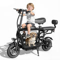 EILLEO Pro Electric Scooter With Seats For Adults, 750W Motor with Pet Basket for Pets & Groceries,18.75MPH 20 Mile Range E-Bike with Seat & Dual Brakes